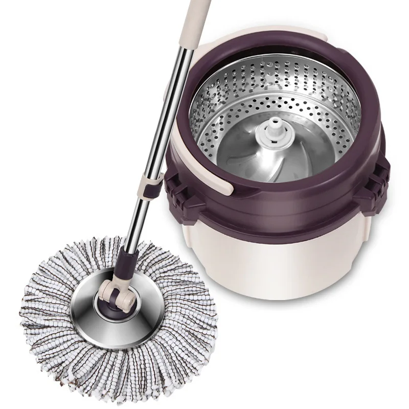Thickened Rotary Single Bucket Dry-wet Hands-free Mop