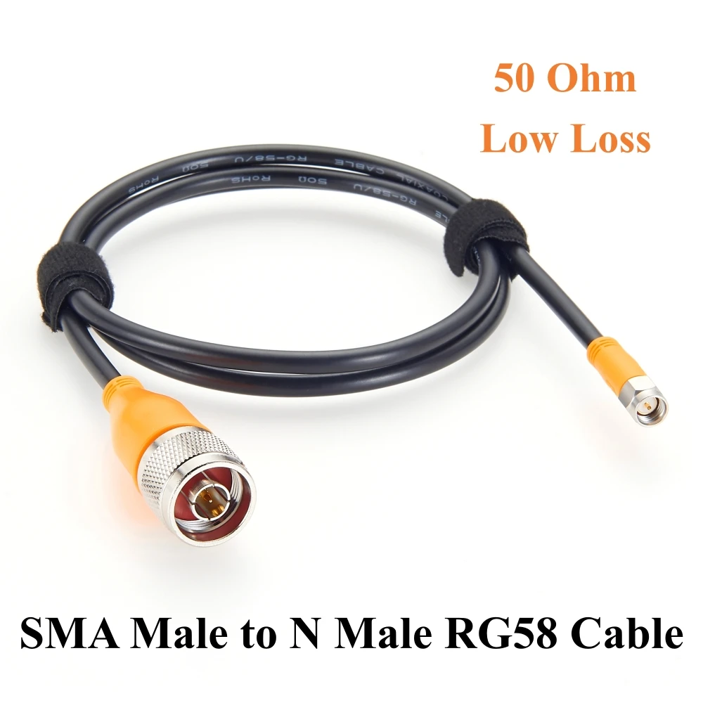 SMA-Stecker auf N-Stecker Kabel RG58 50 Ohm Verlustarmes N-zu-SMA HF-Koaxialkabel für Antenne, WLAN, 4G/5G LTE, GPS-Empfänger, Amateurfunk – Detail 2