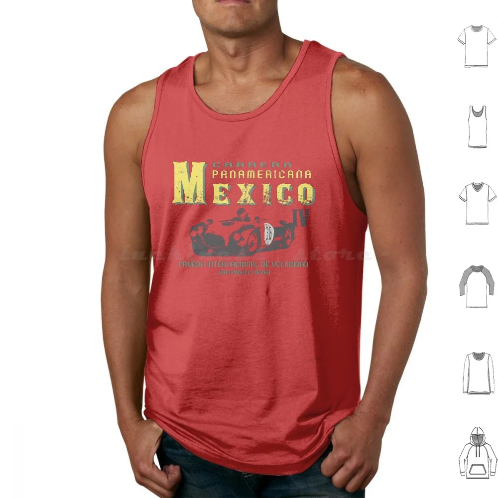 Panamericana Mexico Tank Tops Vest Sleeveless Panamericana Mexico Motorsports Motorsport Racing Race Car Race Motorsport