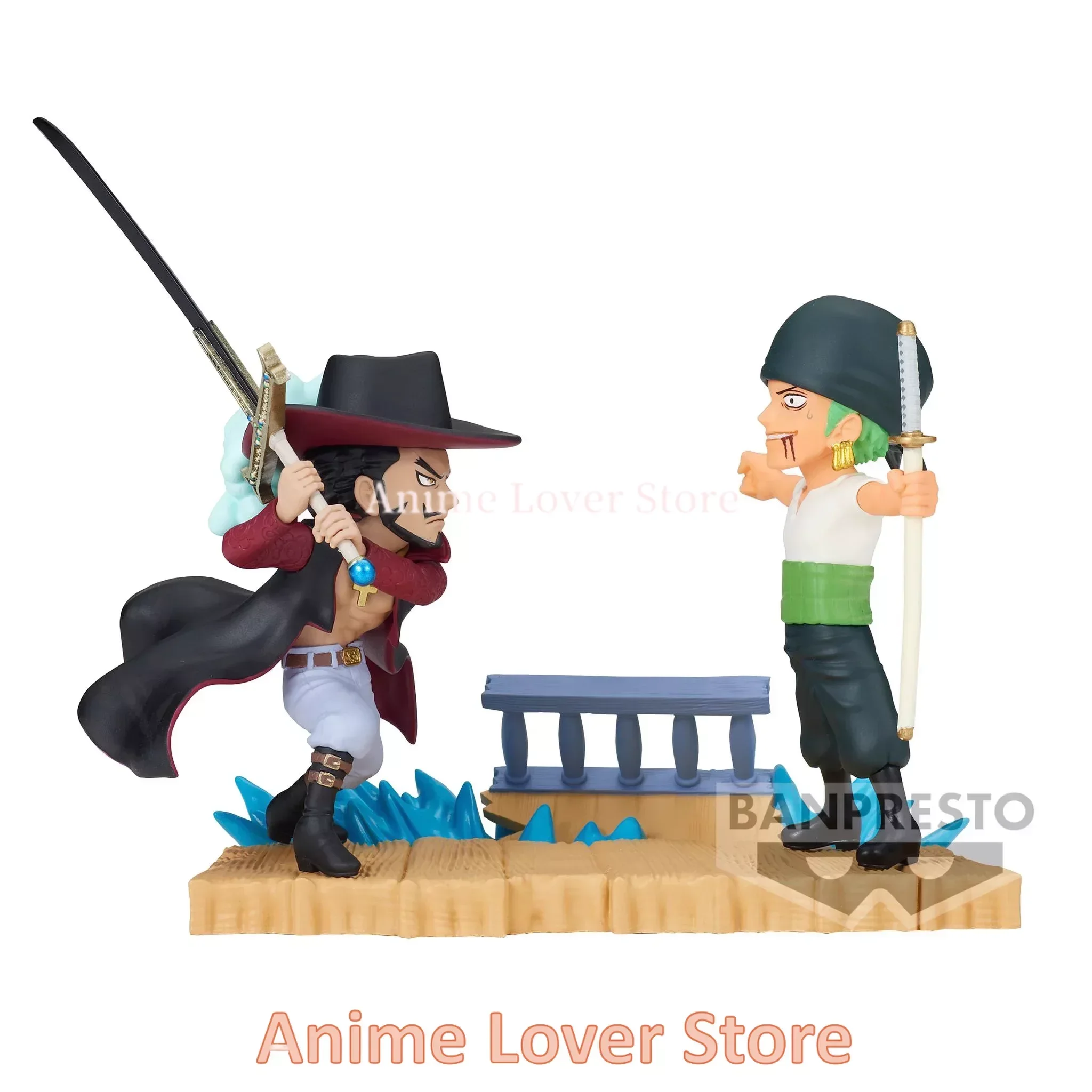 Bandai Original One Piece WCF Log Stories Luffy Shanks Zoro Mihawk Usopp Sanji Nami Chopper Ace Vivi Enel Anime Figures Toys