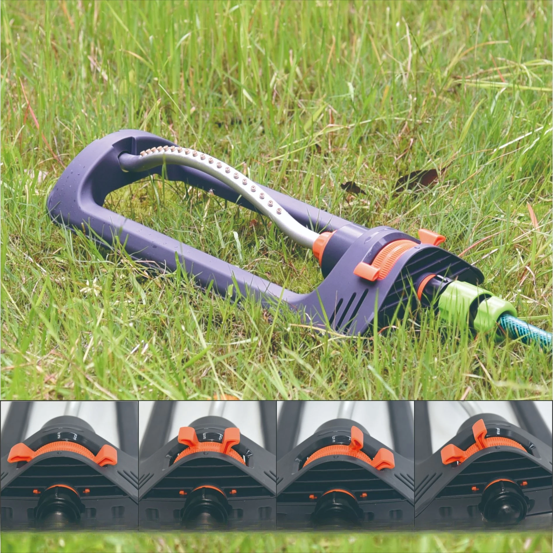 Suitable for garden, gardening, lawn watering, automatic swing 180 degree watering, courtyard sprinkler head
