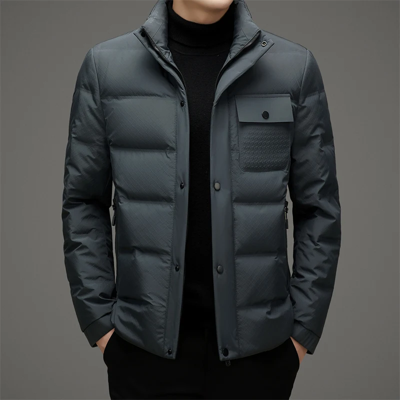 2024 new style Winter Down Jacket Men fashion White Duck Coat Windproof Warm Overcoat Thicken Hooded coat male Clothing