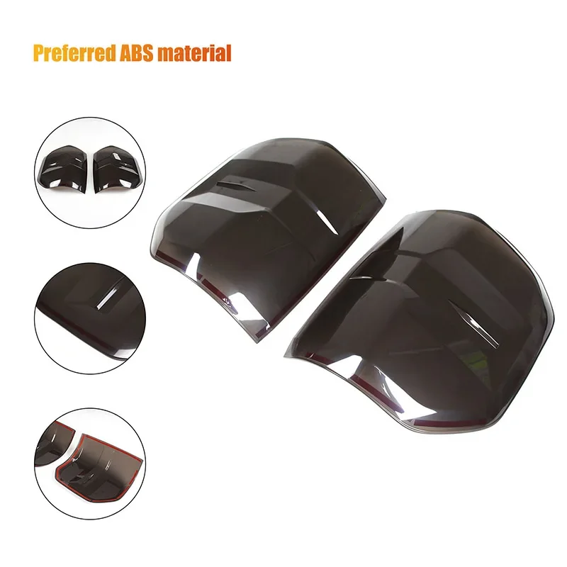 cheya ABS Transparent Gray Car Tail Light Black Shell Tail Light Trim Cover for Ford Maverick 2022+ Auto Accessories 2 Pcs