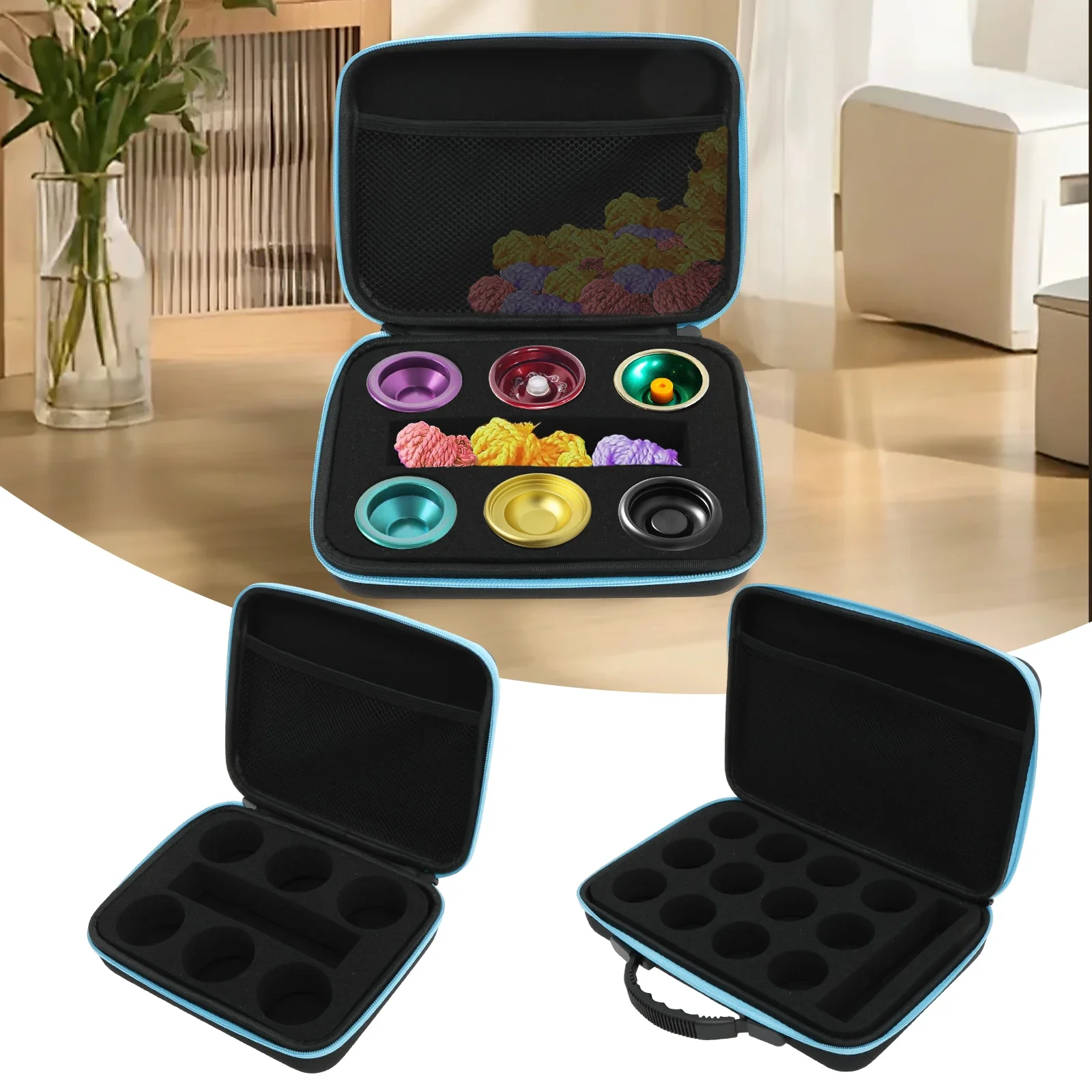 Yoyo Ball Storage Bag 6/12 Hole Portable Yoyo Carry Case with Handle Lightweight Outdoor Equipment Protective Bag for Yoyo Ball