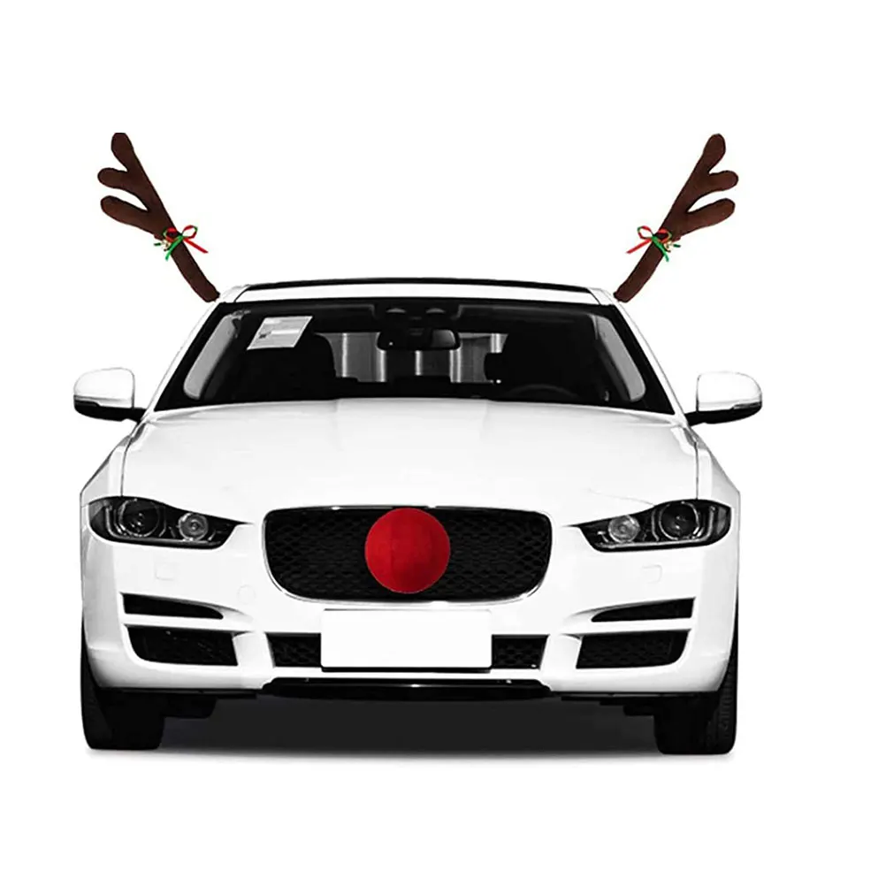 

Christmas Car Deer Horn Decor Reindeer Tail naments for Horn Adorn Durable Wear Resistant Fashionable Lovely Gifts Car Stickers
