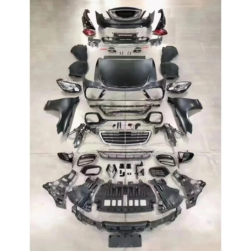 

Car Body Kit for S-class W221 2006-2012 Upgrade to W222 S63 Model Include Front Rear Bumper Assembly with Grille,headlights