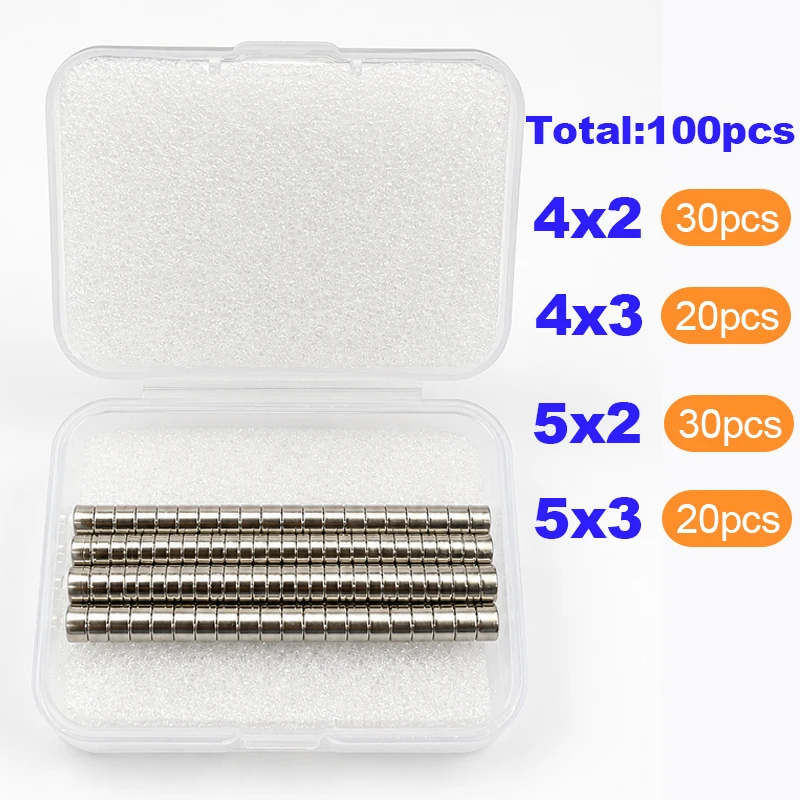 3D-printgereedschapset voor Bambu Lab Mini magneetset N35 NdFeB permanente sterke ronde magneten voor 3D-printer DIY onderdelen