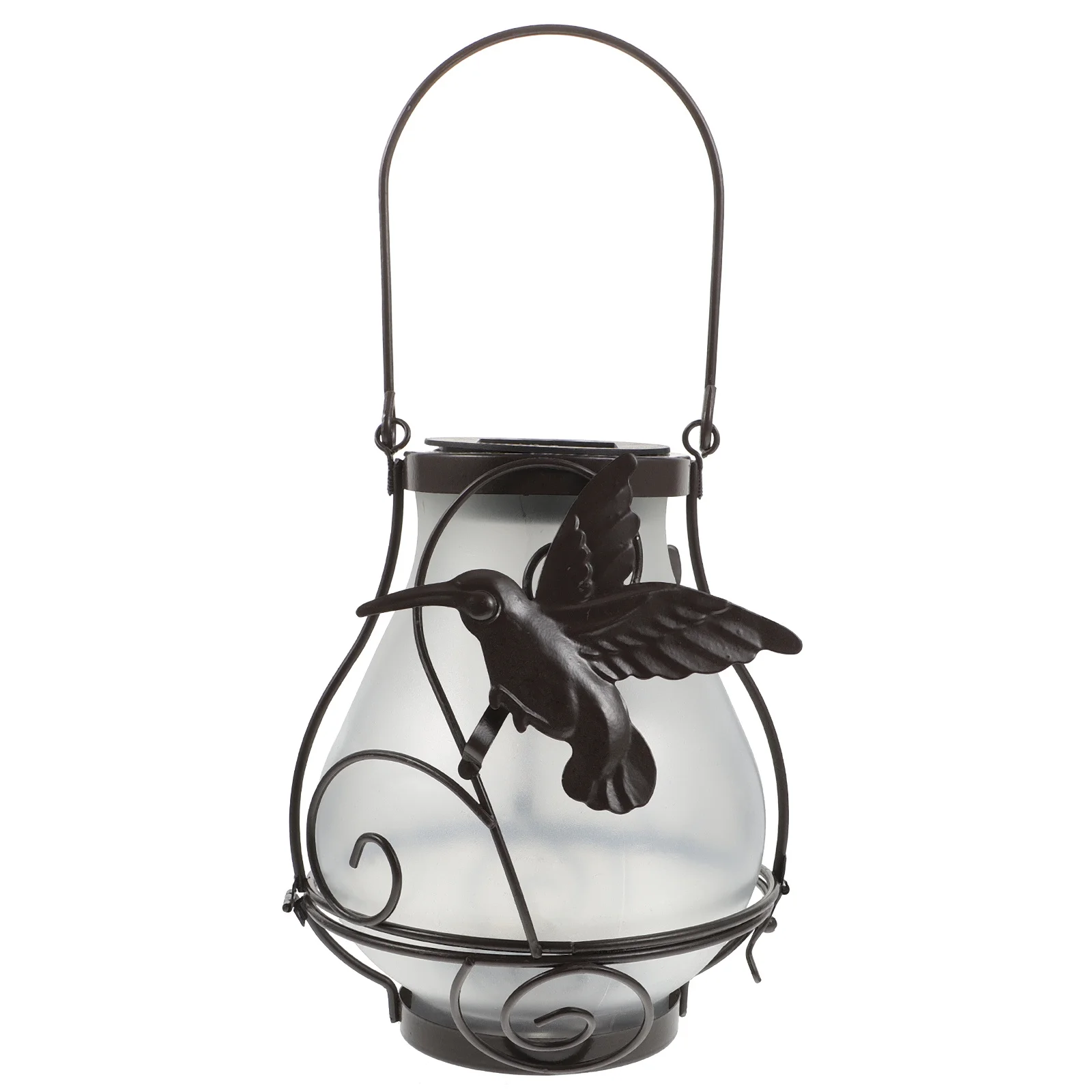 1 قطعة ضوء الشمس فراشة ديكور فانوس معلق حديقة في الهواء الطلق تعمل بالطاقة الشمسية الحديد الزجاج مصباح بعمود قلادة الخفيفة #6