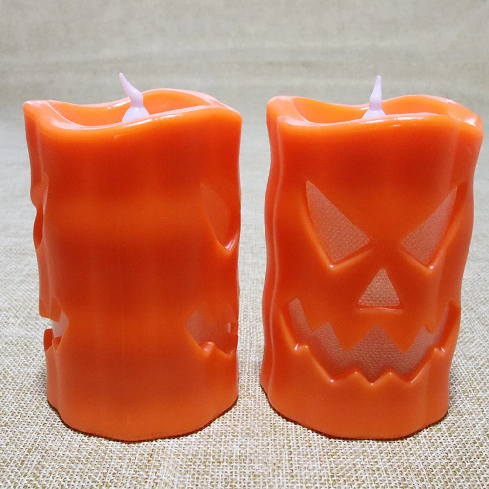 

3pcs LED Skull Lights Flameless C les Halloween Party Pumpkin Tea Light Safe Operated Ideal Home Garden Decoration LED