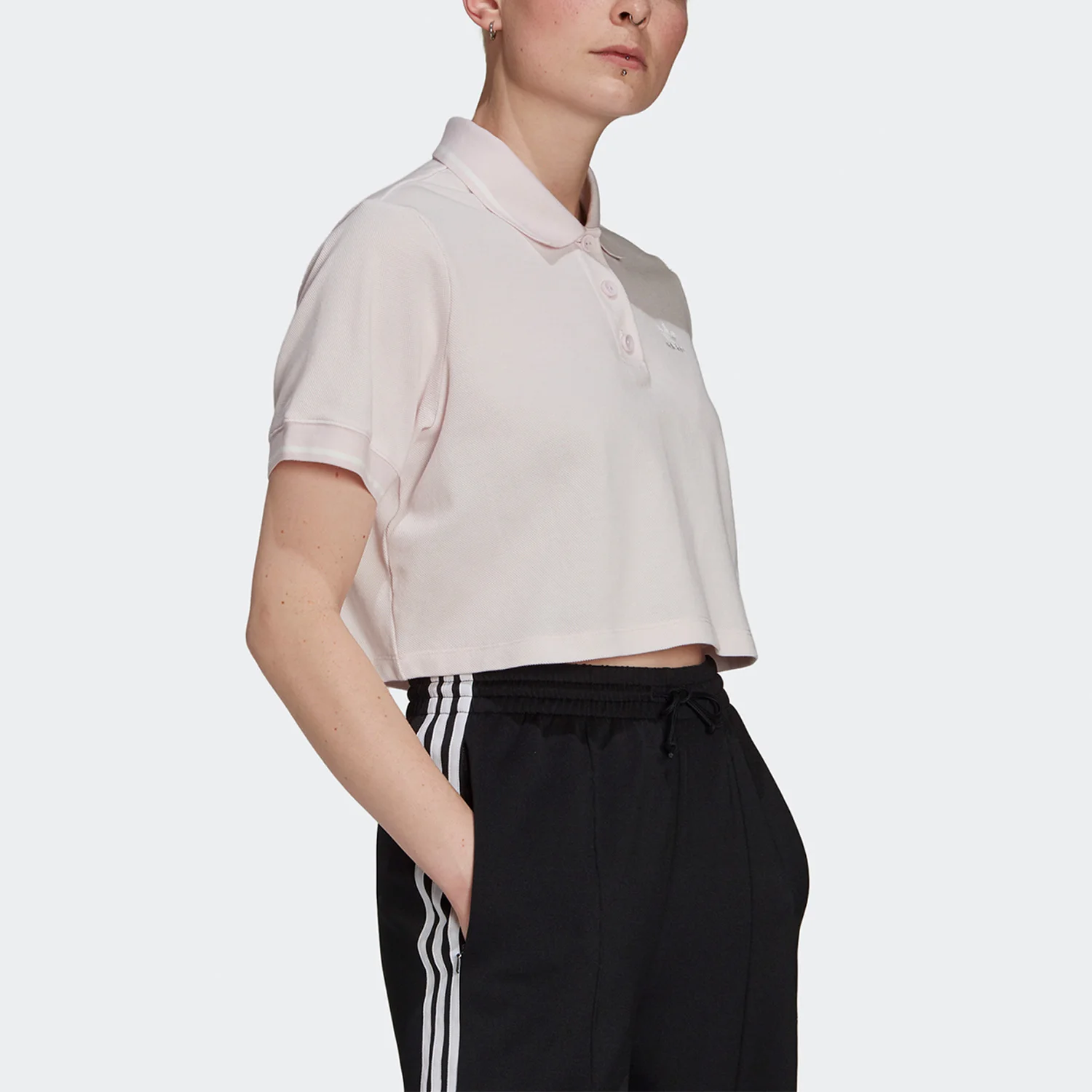 قميص بولو كاجوال رياضي للسيدات من Adidas Official Original Three Stripes H56470