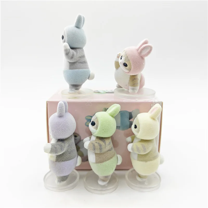 Cat Row Station Series Plush Rabbit Dress Up Blind Box Desktop Decoration Cute Cartoon Children'S Toy Christmas Gift Mystery Box