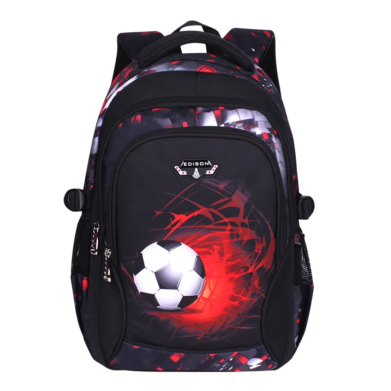 Lightweight Football Schoolbag Cut School Backpack Travel Bag Soccers School Bags for Teenage Boys Bookbag Ball Kids Backpack
