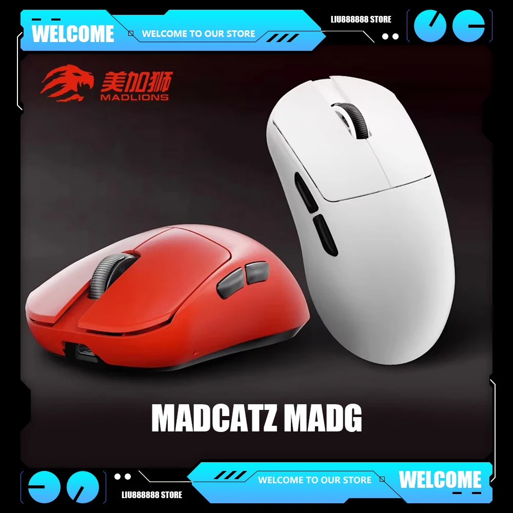 Madcatz VXE MAD G MAX Mouse Wireless Dual Mode PAW3395 8000Hz Polling Rate Lightweight Custom Game Mice PC Desktop Accessories