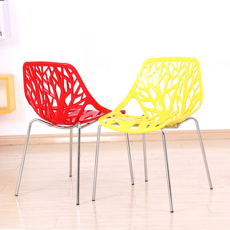 Simple Fashion Plastic Backrest Chair Outdoor Casual Pp Environmental Protection Thickened Plastic Chair Hollow Chair