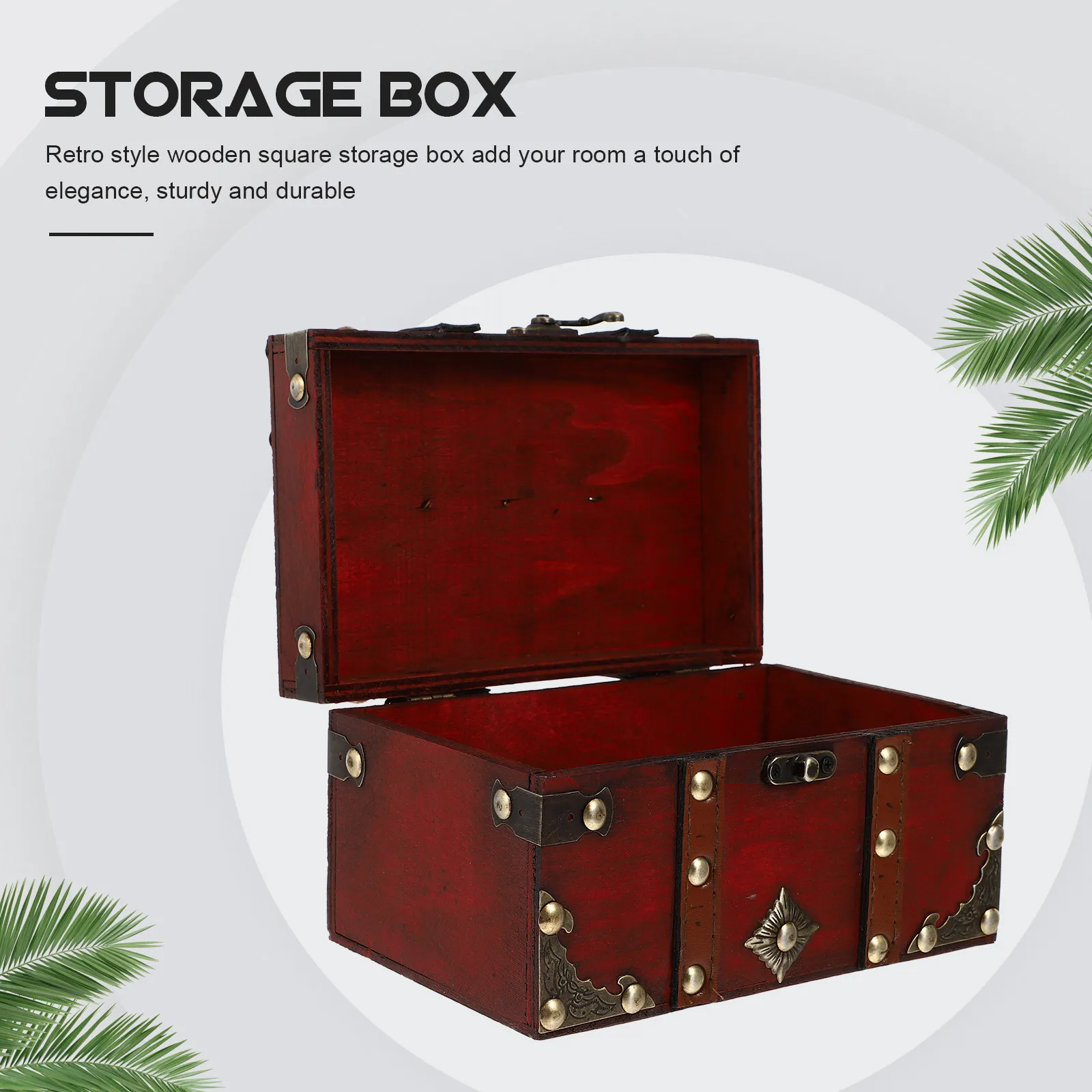 

Винтажный квадратный органайзер из массива дерева для хранения украшений и мелочей, настольный ящик для дома