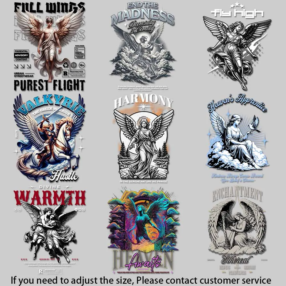 Streetwear - related Angel Art Divine - imagery Art heat transfer sticker for clothes Strong viscosity DIY Decoration