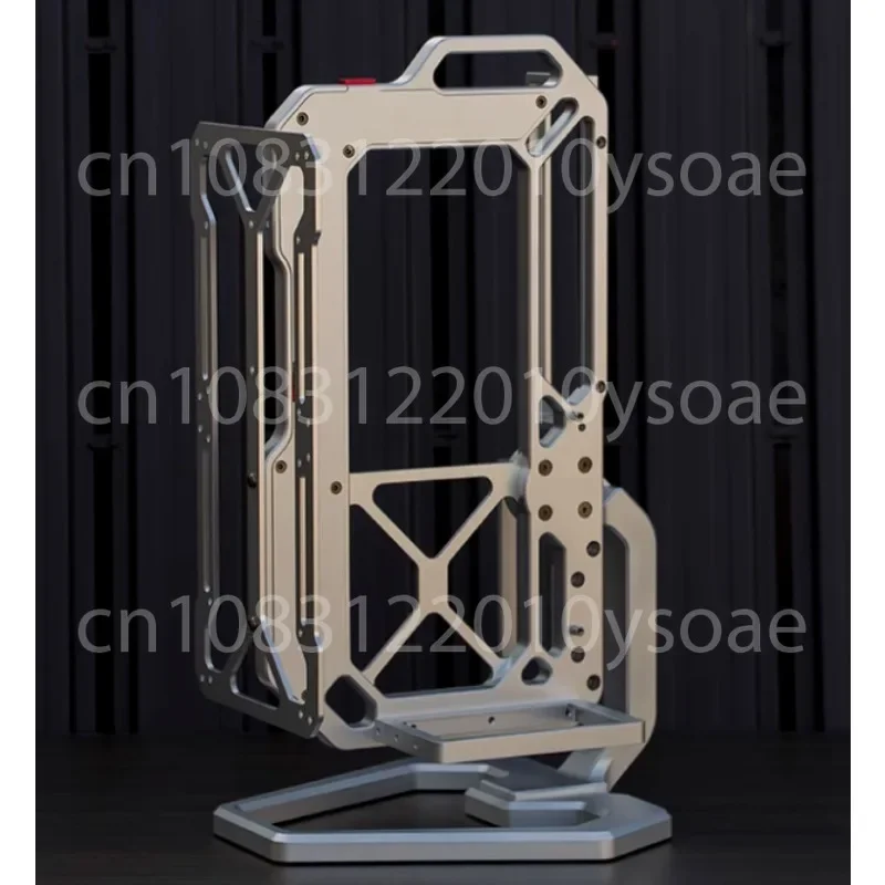 Open Frame ITX SFX Portable Vertical Mount Gaming PC Case Aluminum Mini Chassis Premium Desktop Case