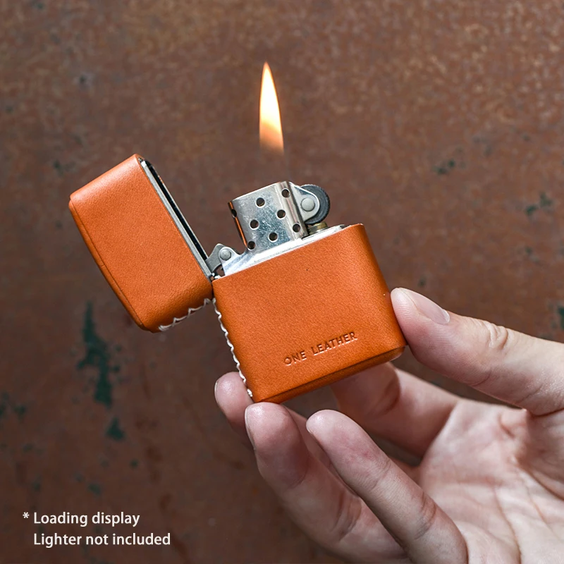 one leather ZIPPO lighter holster handcrafted from cow leather