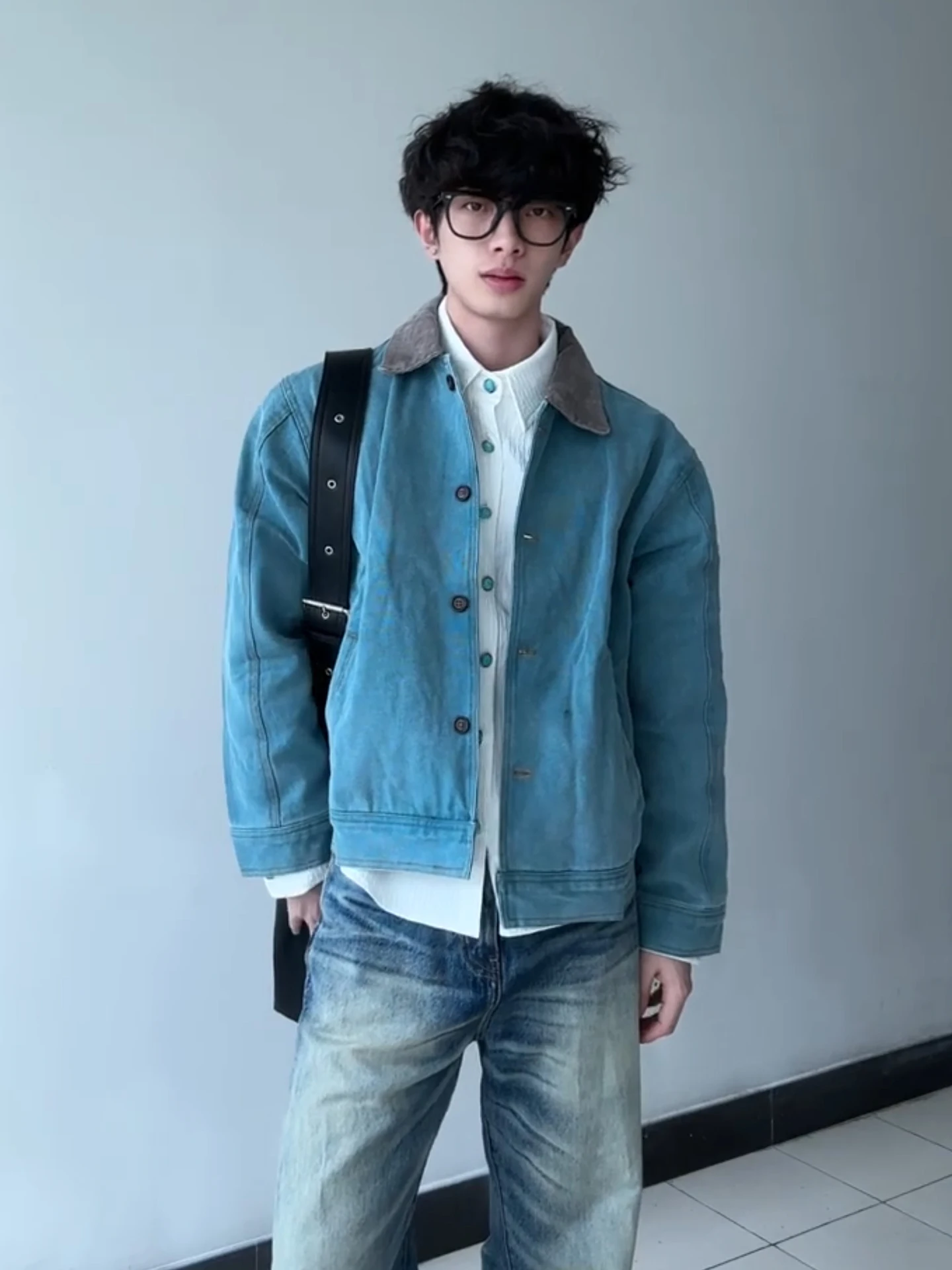 

Мужская рабочая куртка Detroit Workwear из канваса цвета хаки с воротником-стойкой, американский стиль Harlandon, износостойкая, свободного кроя, для осени