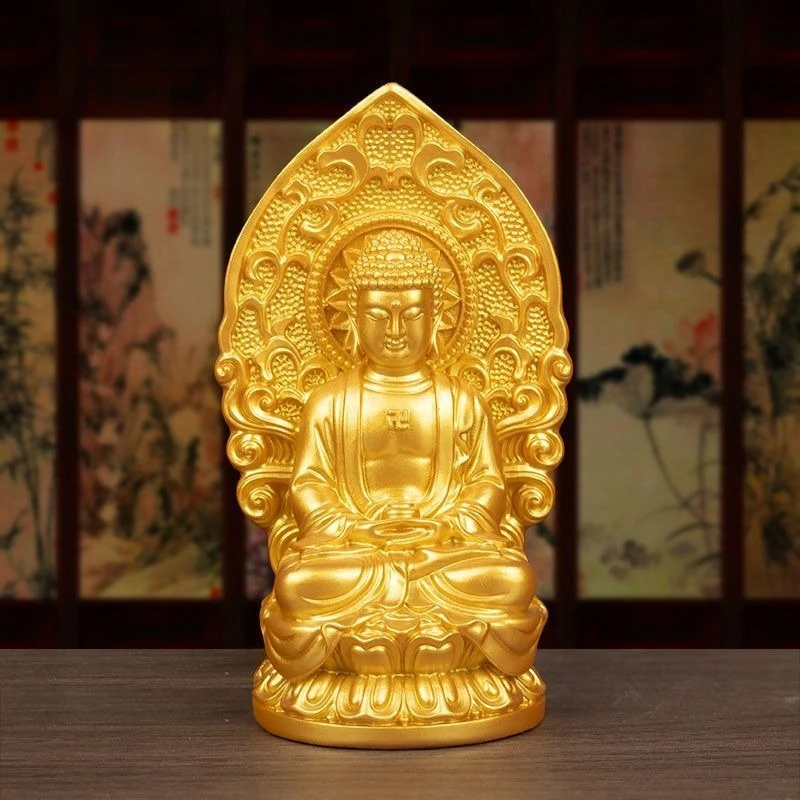 Statues of the Three Western Buddhas Worship Guanyin Bodhisattva and Amitabha Statues for Home