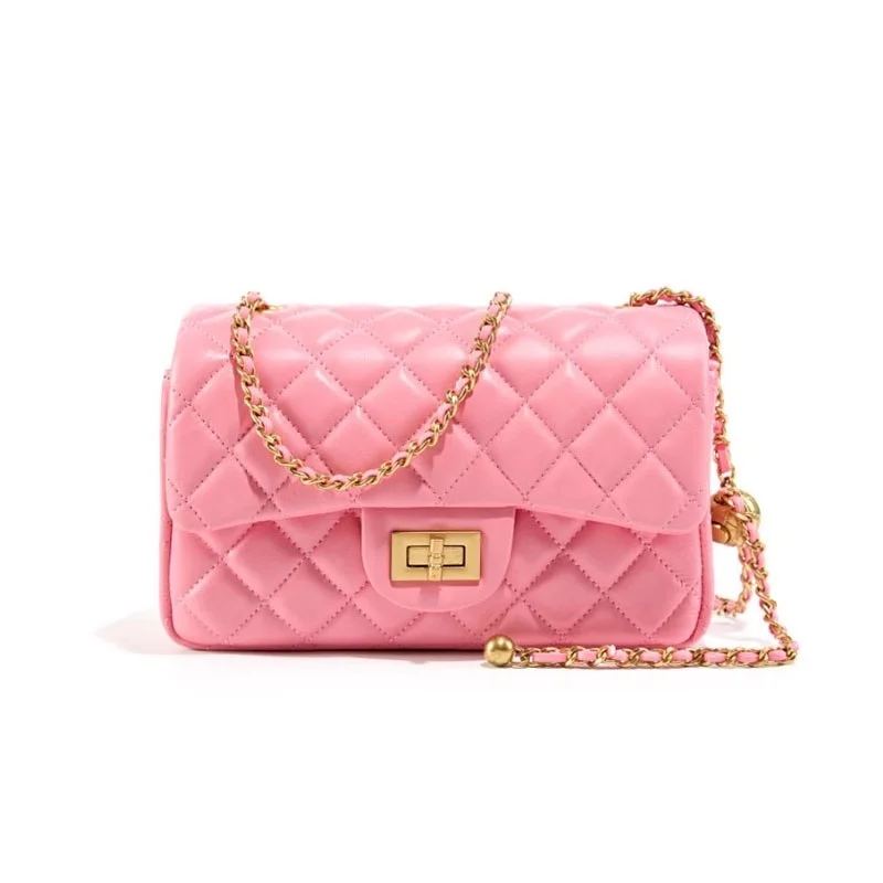 

Luxury Leather oulder Bag Small Square Crossbody Phone Bag Faion Trend Diamond Lattice Lo Bule Casual Versatile Bag