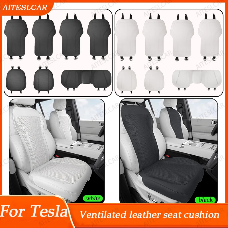 

Дышащие кожаные чехлы-подушки для сидений Tesla Model 3/Y Juniper 2025-2026: комфорт и воздухопроницаемость, аксессуары для интерьера