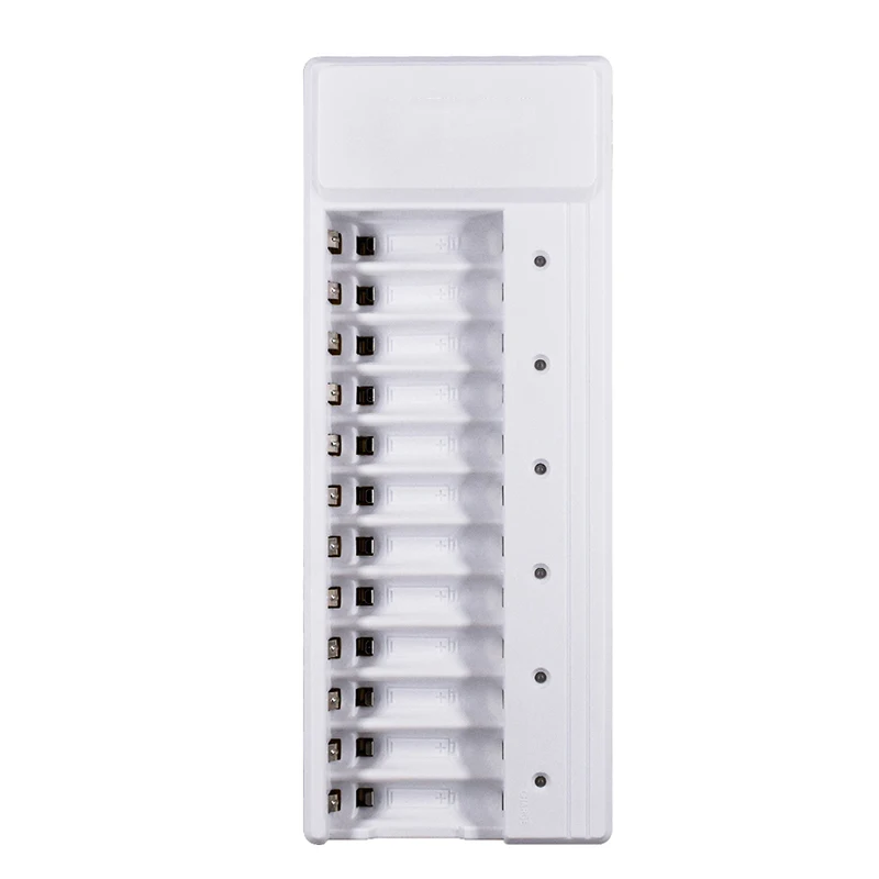 PALO 12 slots AA AAA Battery Charger For NI-MH NI-CD 1.2V AA/AAA Rechargeable Battery LED Display Smart Battery Charger