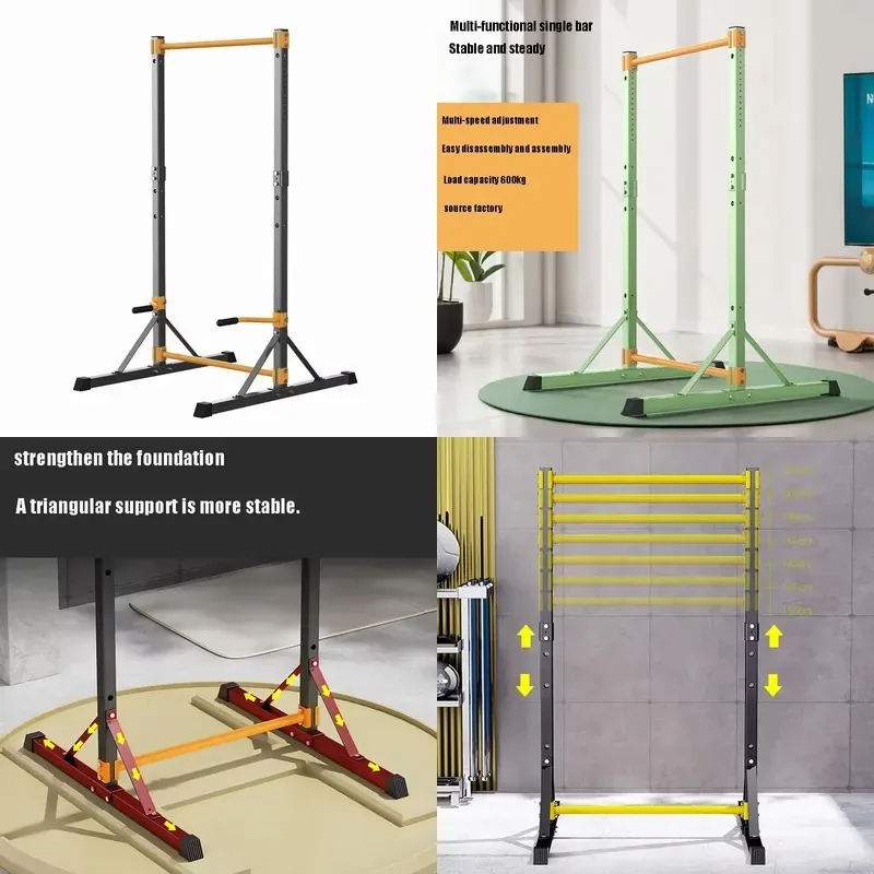 Indoor Pull Up Bar Floor Type Parallel Bars Kids Stretching Hanging Rod Home Fitness Equipment