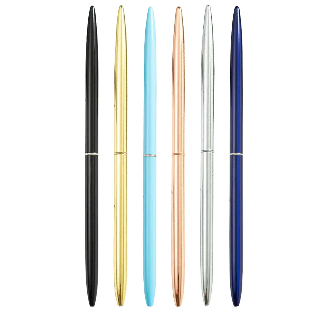

6pcs Ballpoint Smooth Writing Desktop Ballpoint Business Signature Pen Office Desk Pen For Bank Elegant Multi-Use Pens