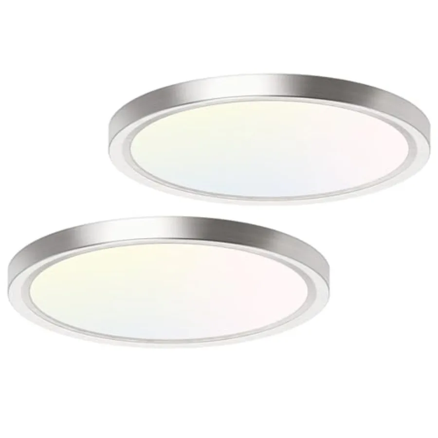 2PACK Flush Mount LED Ceiling Light Fixture, 12Inch 28W, Dimmable 3000K-4500K-6000K Ceiling Lamp 3200LM Low Profile Ceiling Lig