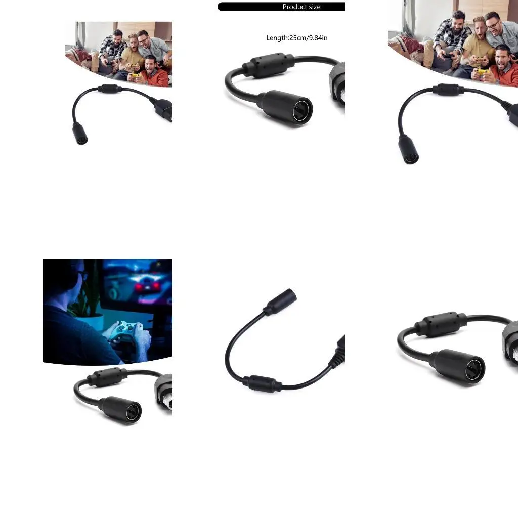 

R53C Controller Converter Cable Cord Line 25cm Ensures Quick Connection and Stable Performances for XB Gaming Handle Black
