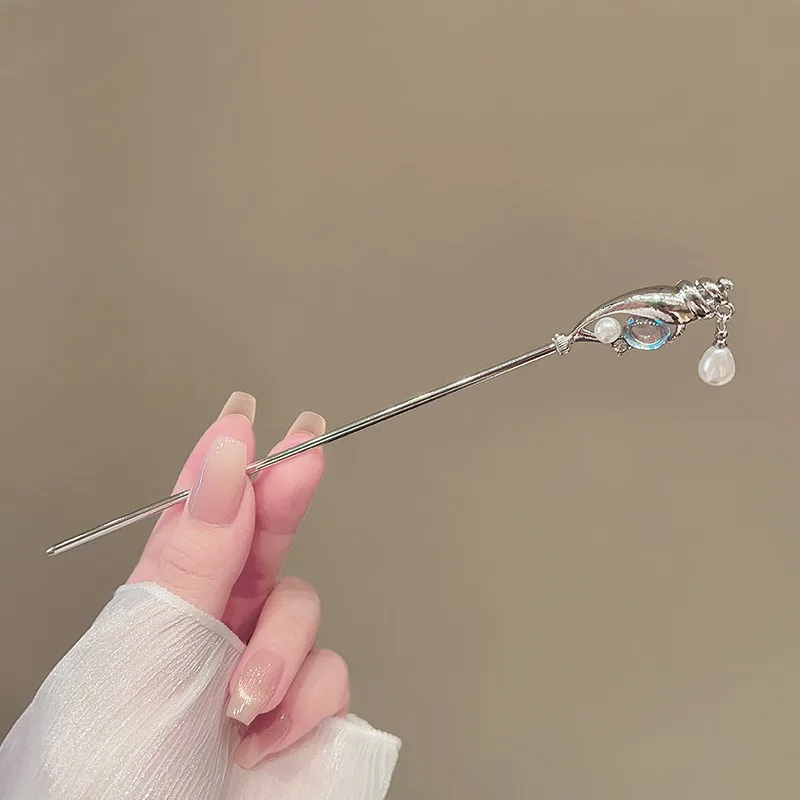 Изысканная блестящая женская заколка для волос с геометрическим нерегулярным лунным камнем, палочка для волос, элегантные украшения со звездами и цветами, аксессуары для волос, головные уборы