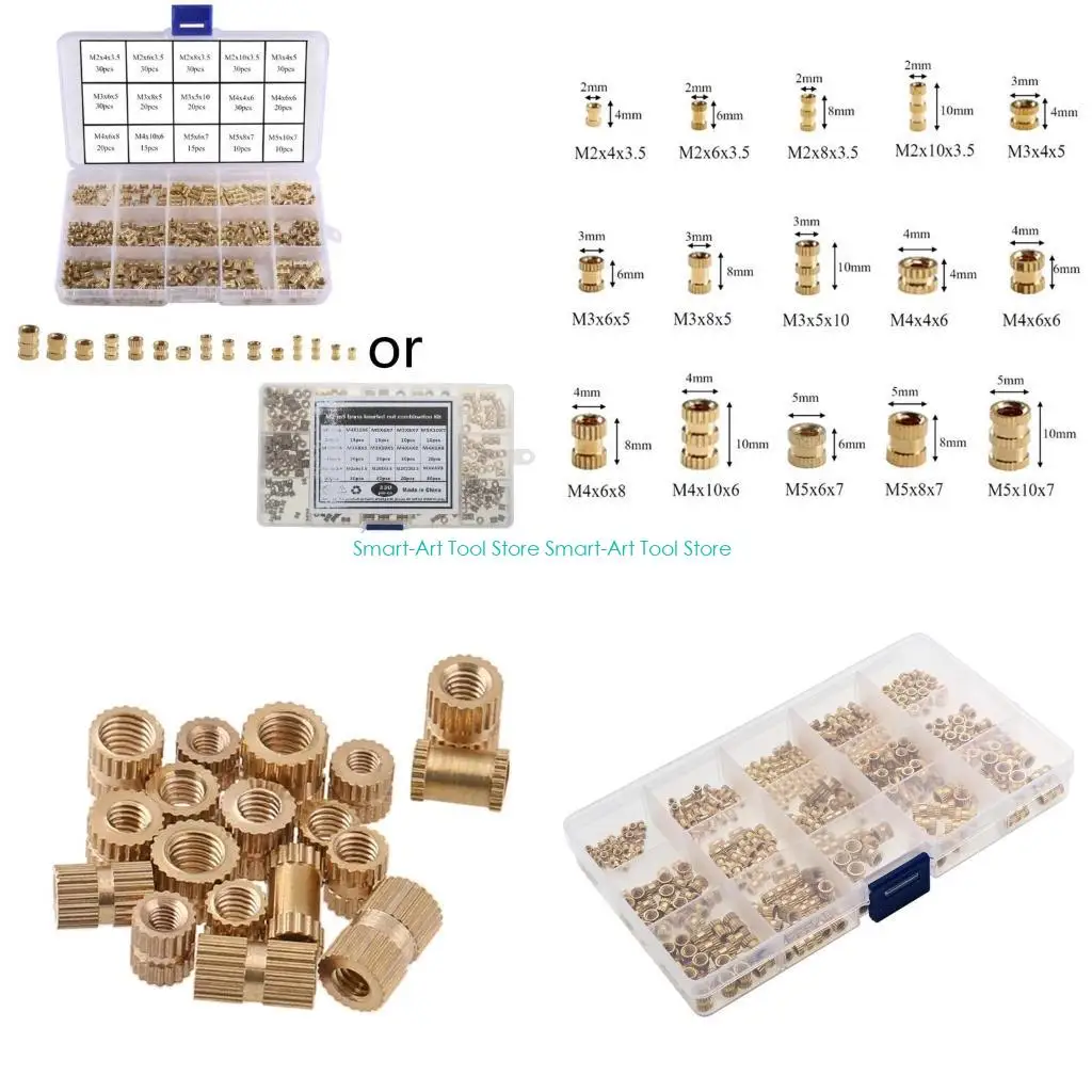 E1PB Threaded Heat Set Heat Resistant Insert Embedment Nut for 3D Printer Accessories