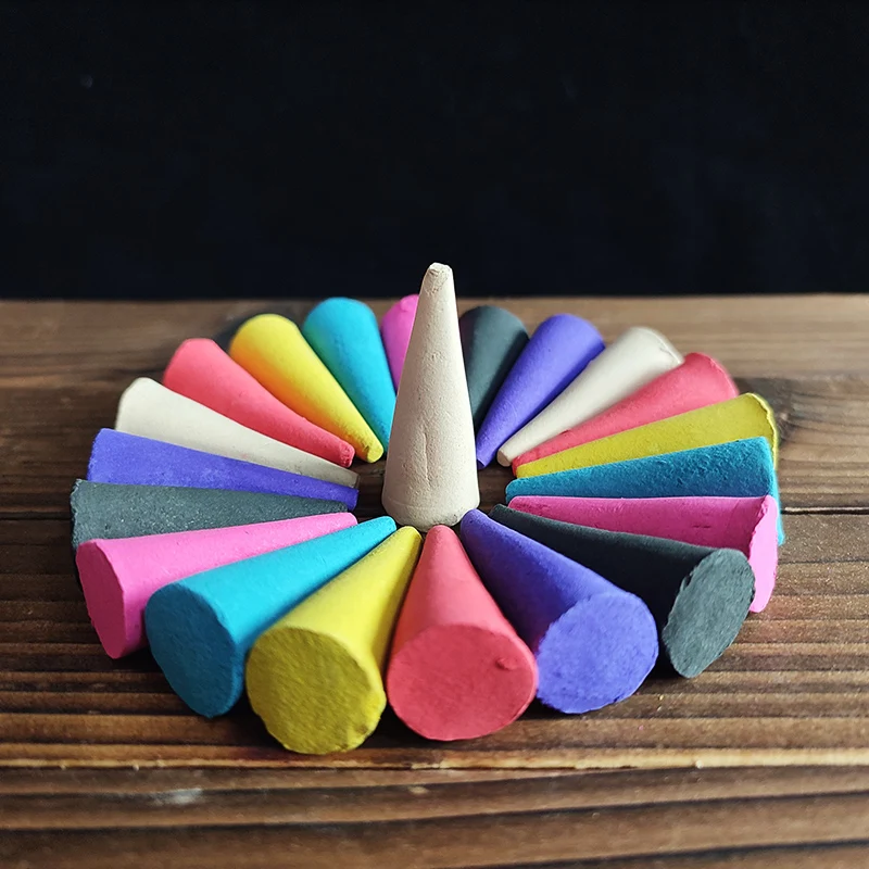 FY 20 قطعة مخاريط البخور المعطرة 25 دقيقة وقت الحرق عطر المنزل الخزامى الياسمين صندل الروائح للاسترخاء التأمل