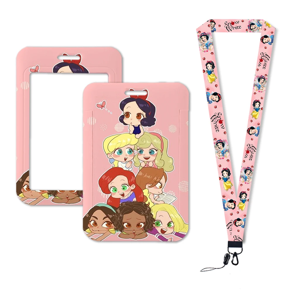 Disney Snow White Princess Cute Card Cover Campus Cute Card Bag Card Holder Id Card Girls Kids Vertical Style Badge