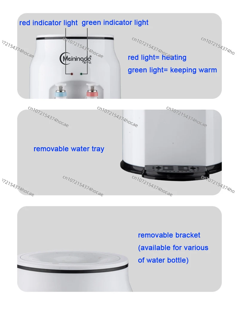 220V Hot Water Dispenser Desktop Water Heater Pump Boiler Drinking Fountain No Cold Water Function