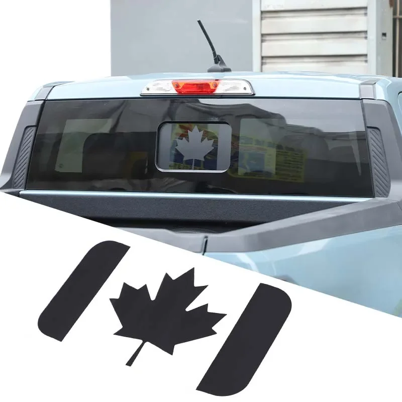 For 2022-2025  Ford Maverick car rear window small glass decorative stickers car decorative stickers maple leaf flag pattern