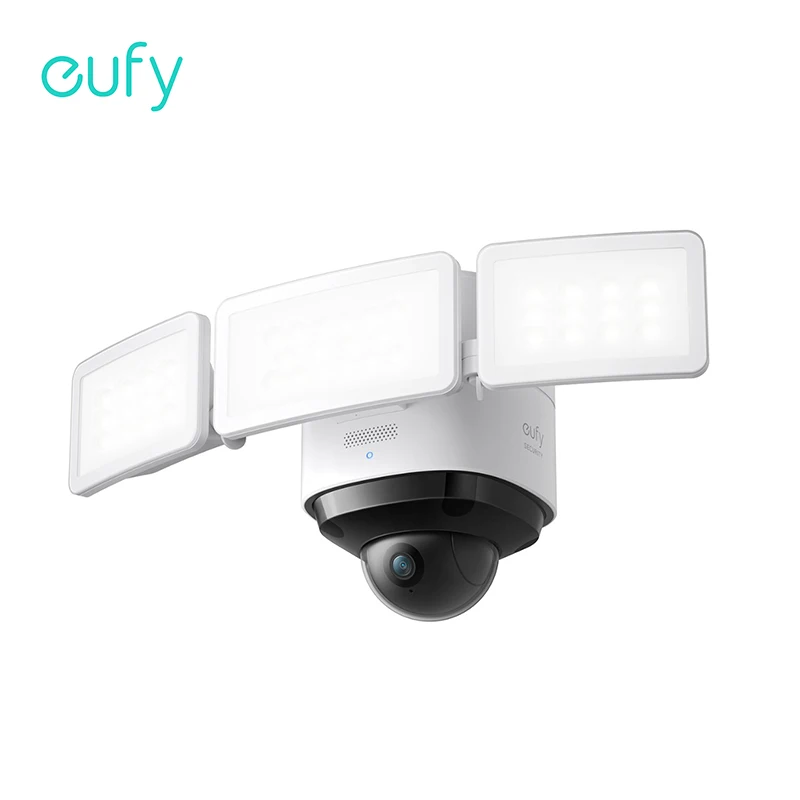 eufy Security Floodlight Cam S330, 360-Degree Pan & Tilt Coverage, 2K Full HD, 3,000 Lumens, Smart Lighting, Weatherproof