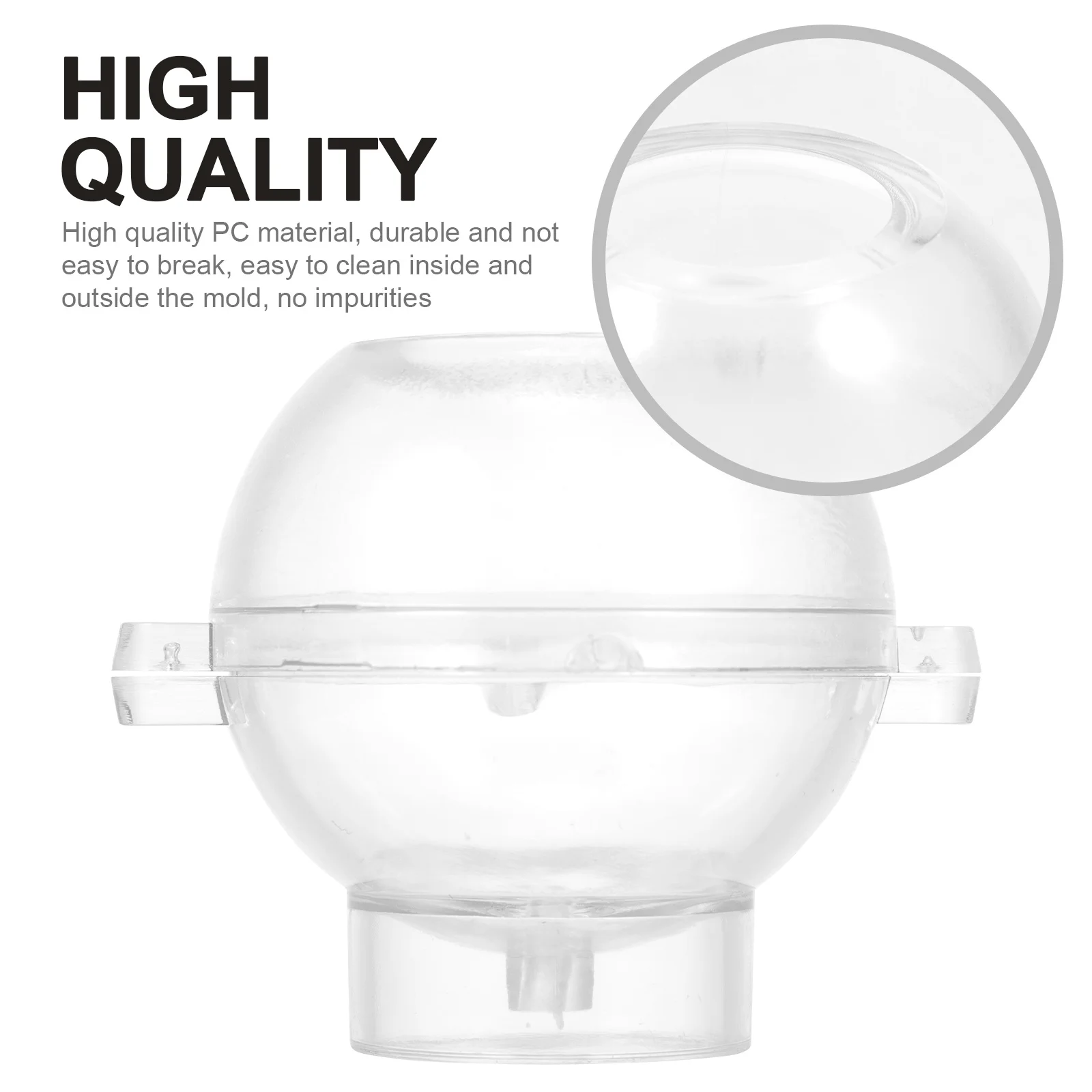 

1pc Ball Shape Mold High Transparent Heat Resistant Diy Making Tool For Wedding Christmas Decor Craft Round Mold