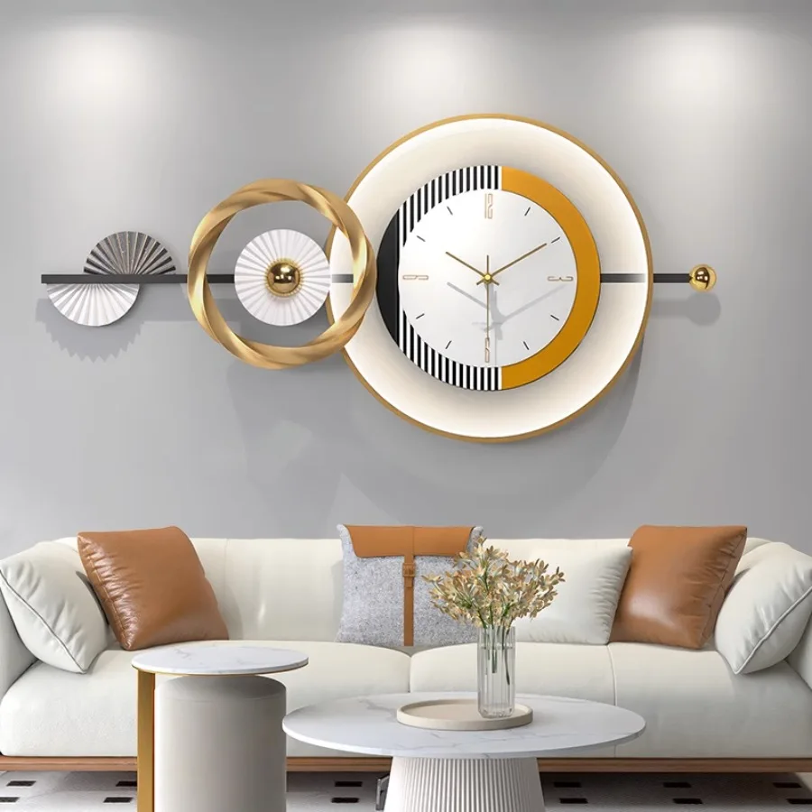 Home Wall Clock Decoration Quartz Elegant Art Round Living Room Wall Clock Pieces Colorful Modern White Bedroom Saat Wall Decor