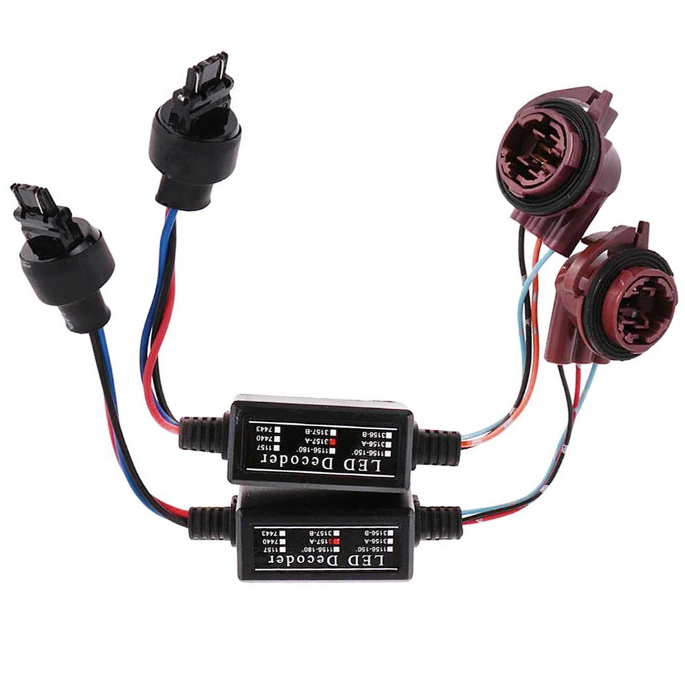 2Pcs Automotive LED Headlights For Remove The Fault Light Alarm To Install Turn Signal Decoder 12V 8W 3157A Car Accessories