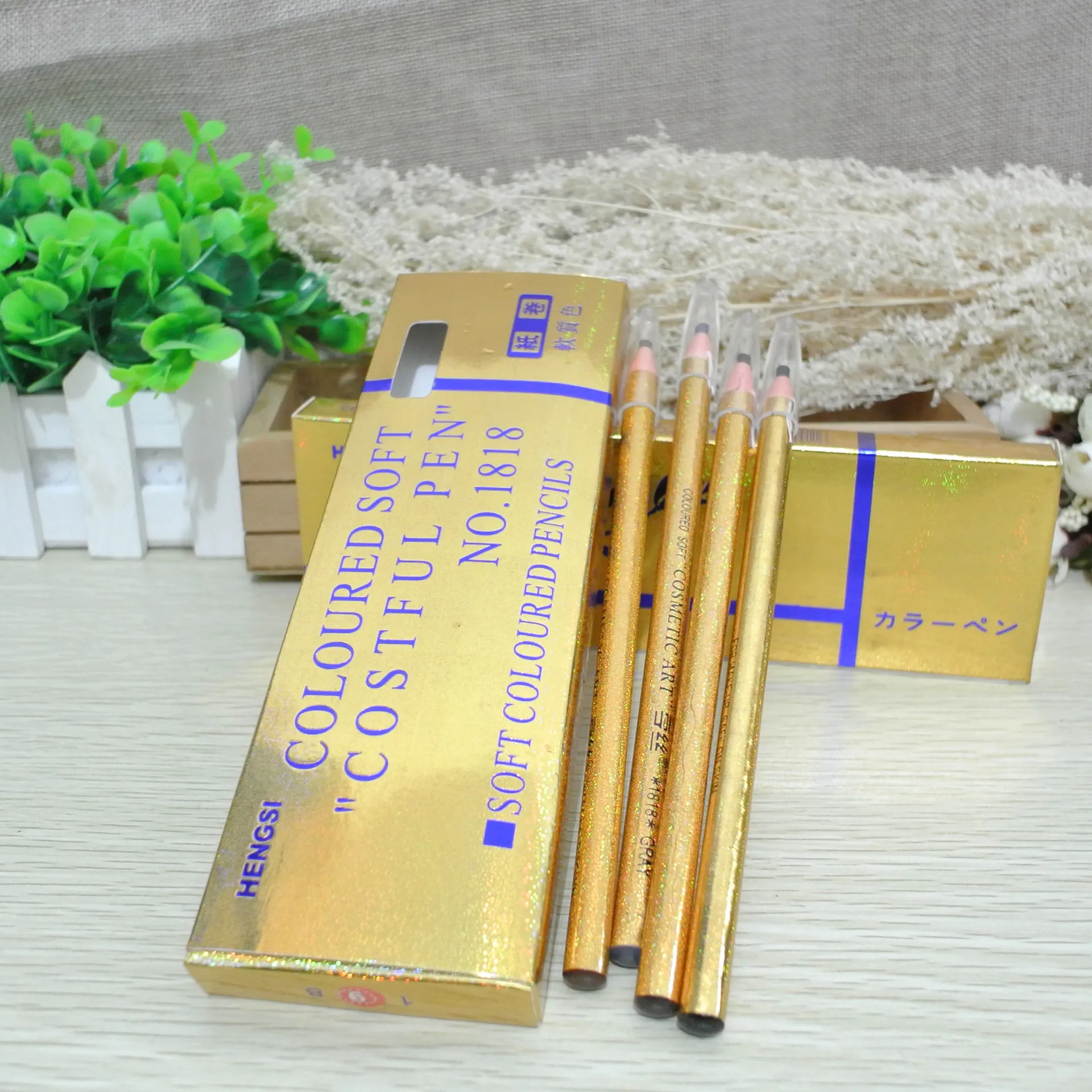 12pcs Makeup Eyebrow Pencil K-Beauty Original High-End Makeup Waterproof Eyebrow Pencil Long-lasting Natural Cosmetic