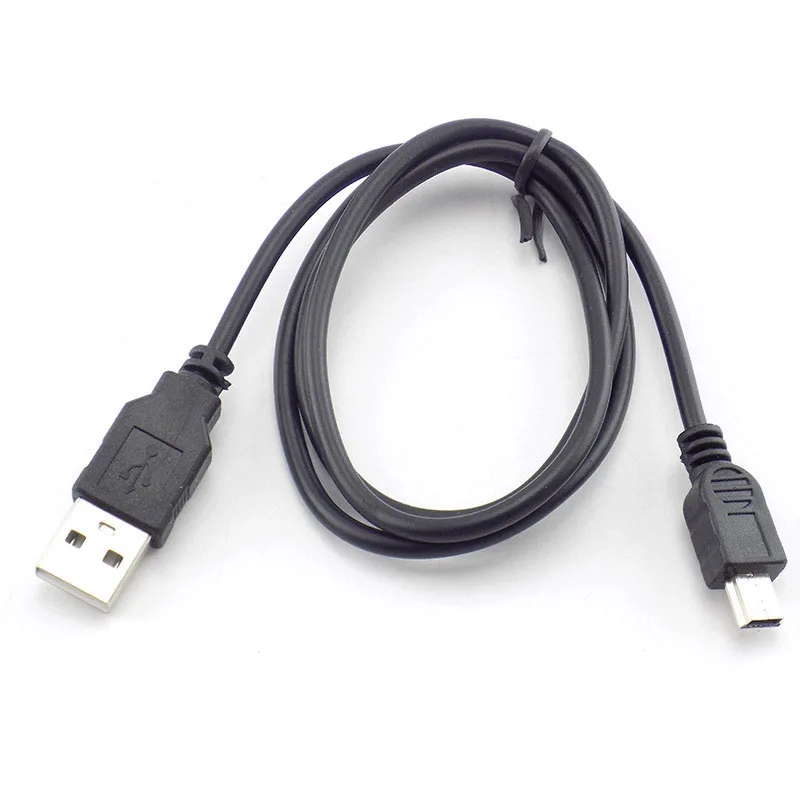 Mini USB 2.0 A męskie do Mini 5-pinowe złącze męskie B kabel do ładowania i synchronizacji danych Adapter przewodu przedłużacz przewód zasilający