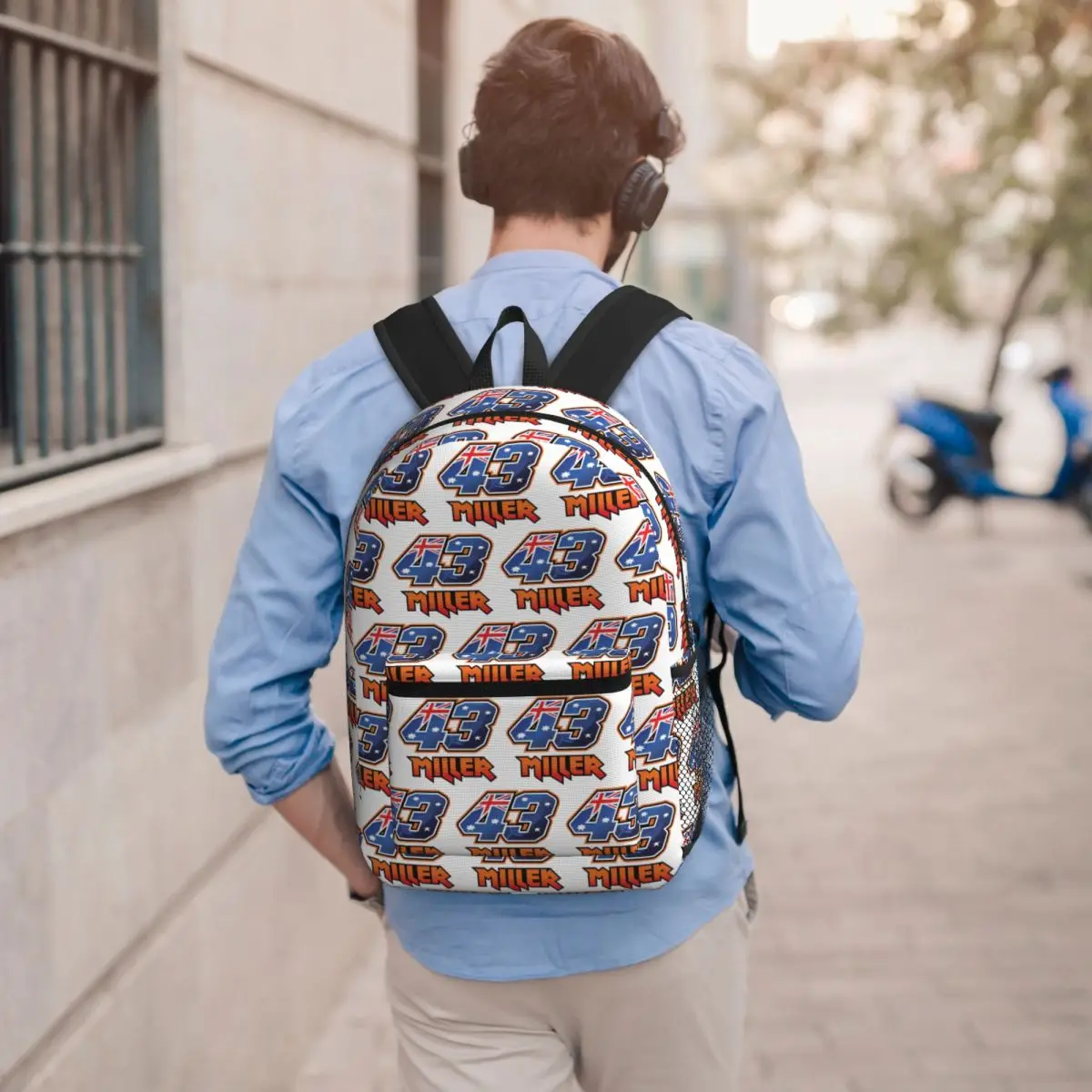 Jack Miller Number 43 Student Backpack School Bag Hiking Travel Daypack for Boys Girls Bookbag Shoulder Bags