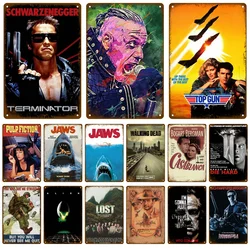 Retro Film Tin Sign Aesthetic Living Room Movie Metal Sign Industrial Deco Vintage Poster Vintage Metal Wall Decor Decoration