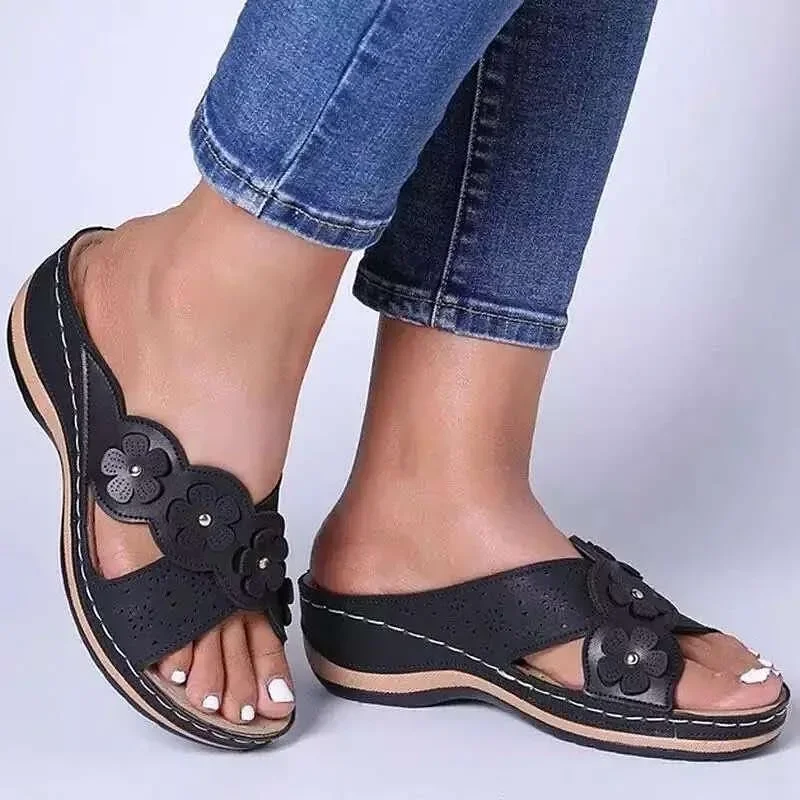 Sandales d'été pour femmes, chaussures de plage plates, gladiateur, chaussures de parka ouvertes pour dames