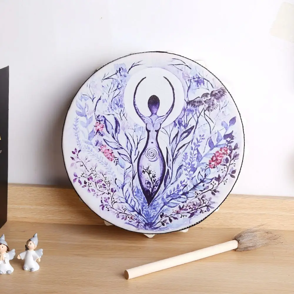 Tree Of Life Shaman Drum Siberian Style Hand Percussion Instrument Musical Art Ornament For Daily Yoga