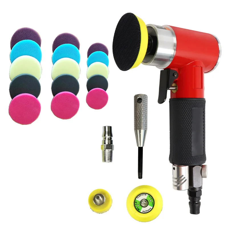 Imagem -04 - Mini Portátil Pneumático Grinding Machine Grupo Orbit Air Sander High Velocidade Polishing Tool Air Powered Polisher 3