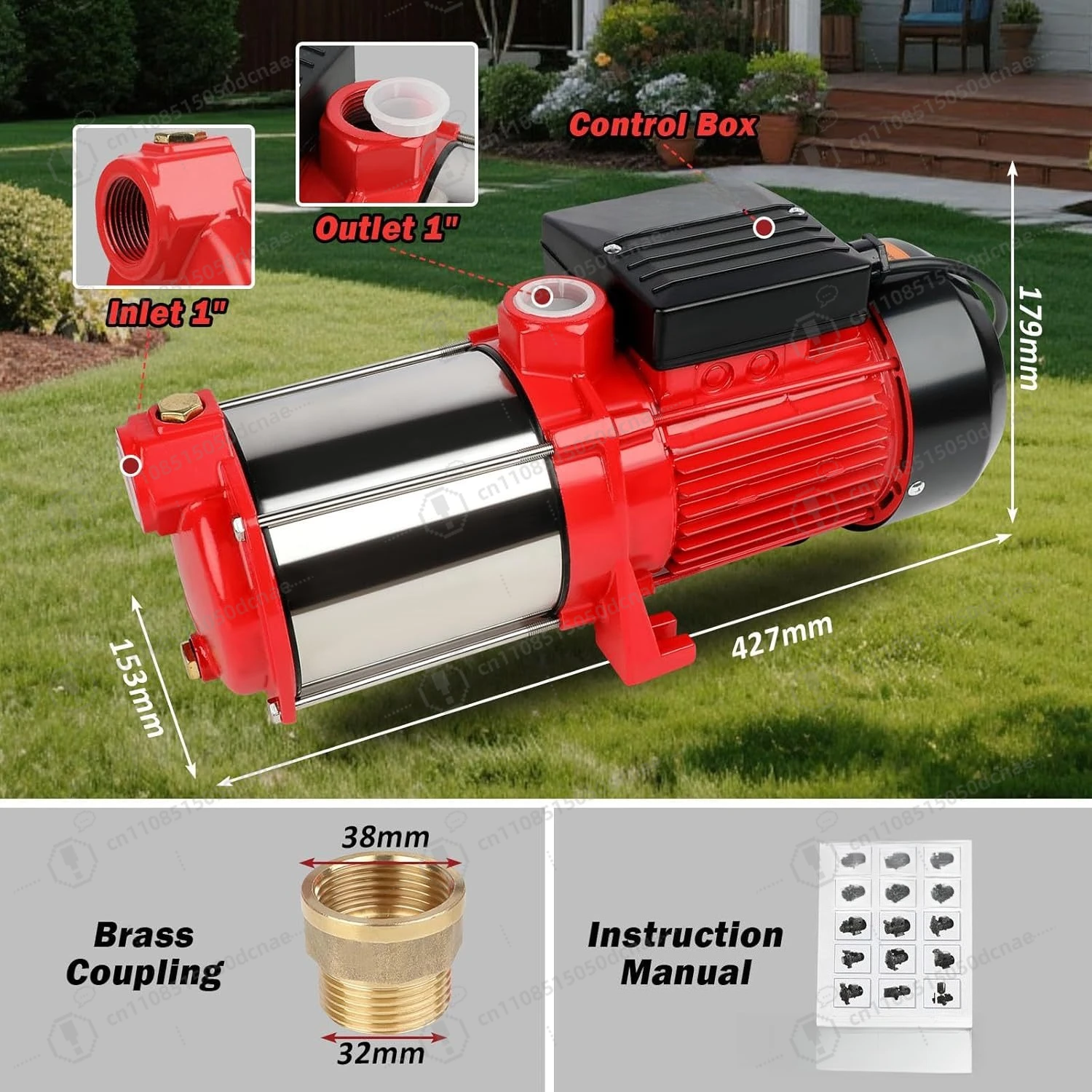 JYL MH Series Multistage Pump 220V 110V High Lift Surface Pump for Home Water Supply Garden Irrigation