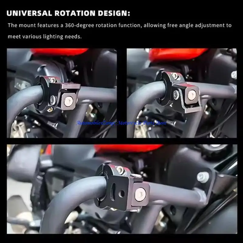 H7BD Heavy Duty Motorcycle Place Light Holder with Flexible Adjustment Suitable for Enhanced Visibility On Dark Roads